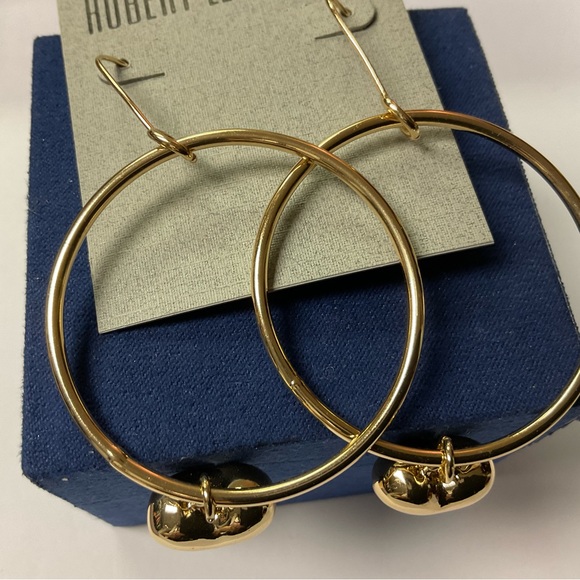 Robert Lee Morris Heart Hoop Earrings - Picture 3 of 3